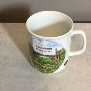 NWT Bockling Luxembourg Pont Adolphe Scenic White Ceramic Mug